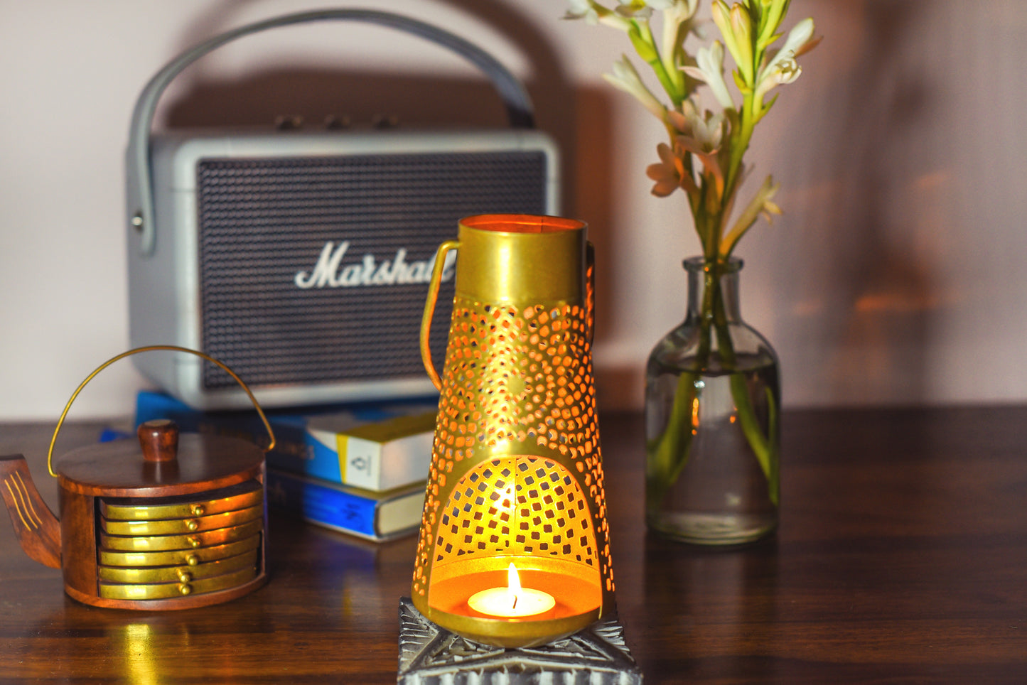 Metal Small Lantern (Golden)