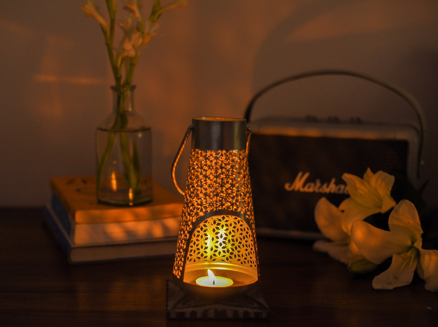 Metal Small Lantern (Golden)