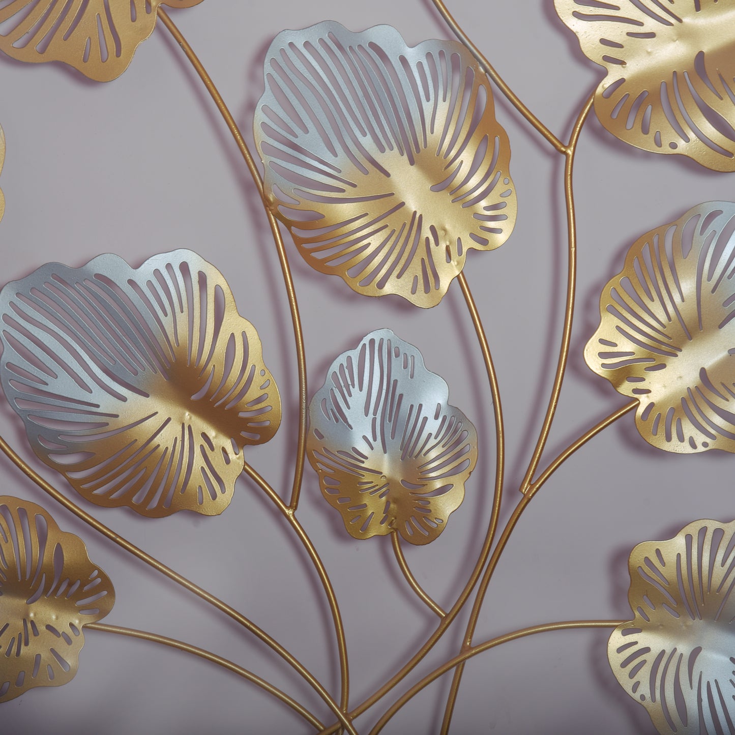 Metal Leaves with 10 Leaves (Large) (Golden + Silver)