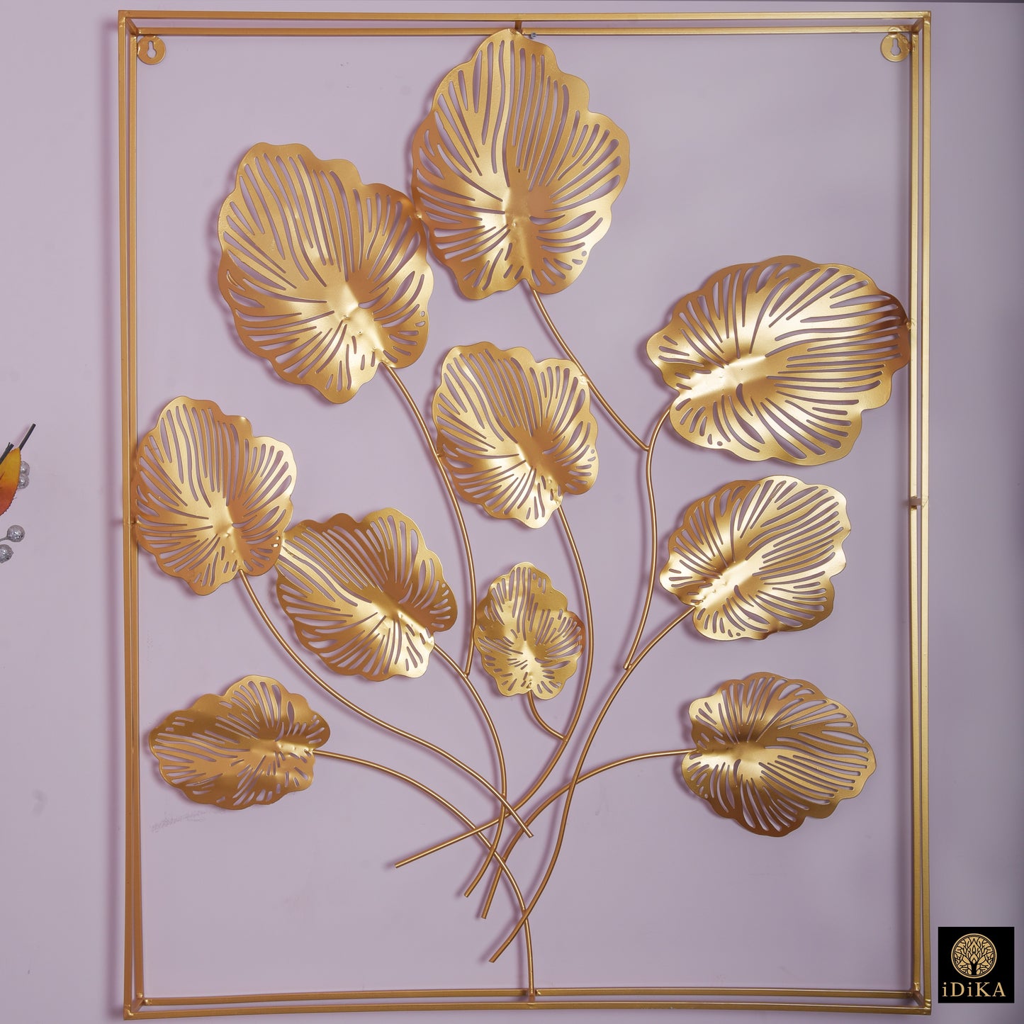 Metal Leaves with 10 Leaves (Large) (Golden)