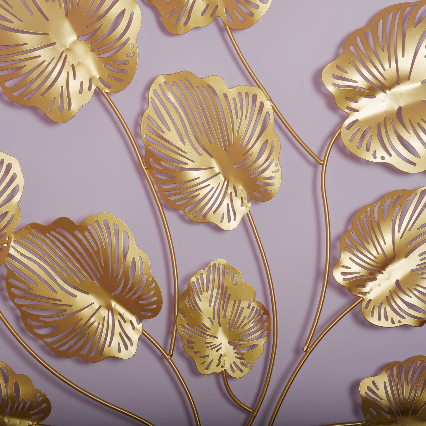 Metal Leaves with 10 Leaves (Large) (Golden)